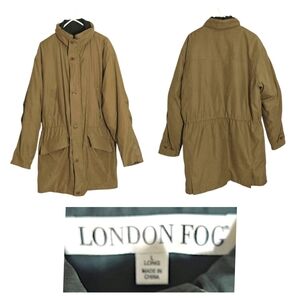 London Fog Brown Trench Coat for Men